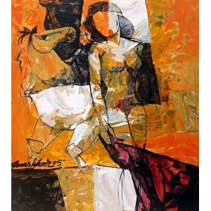 Mashkoor Raza, 12 x 14 Inch, Oil On Board, Abstract Painting, AC-MR-733 Mashkoor Raza, 12 x 14 Inch, Oil On Board, Abstract Painting, AC-MR-733